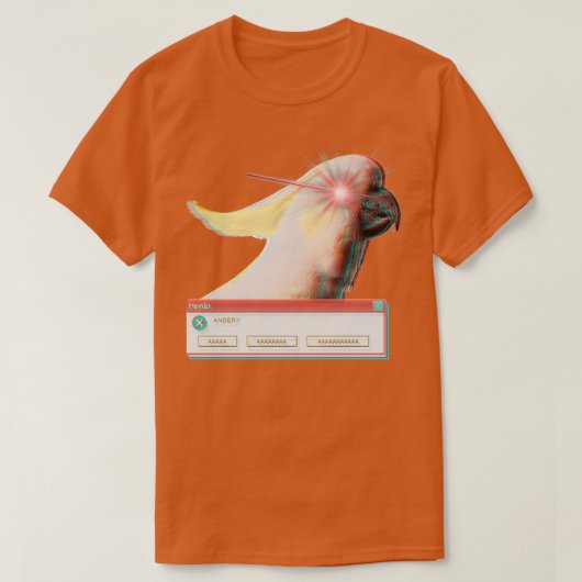 A E S T H E T I C angery cockatoo Tシャツ (デザイン正面)