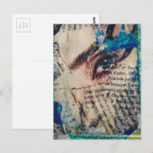 A face and words abstract friends joke collage ポストカード (正面/裏面)