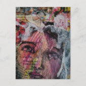 A face mixed media collage ポストカード (正面)