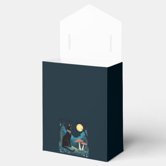 A Familiar Black Cat And Toadstools Halloween 1 フェイバーボックス (オープン)