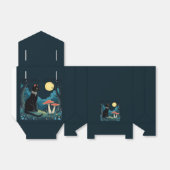 A Familiar Black Cat And Toadstools Halloween 1 フェイバーボックス (折り畳みなし)