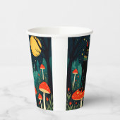 A Familiar Black Cat And Toadstools Halloween 2 紙コップ (左)