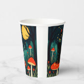 A Familiar Black Cat And Toadstools Halloween 2 紙コップ (右)