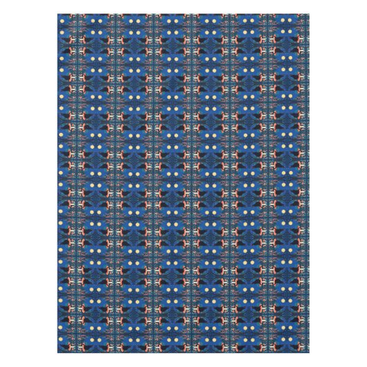 A Familiar Black Cat And Toadstools Halloween 4 テーブルクロス (正面)