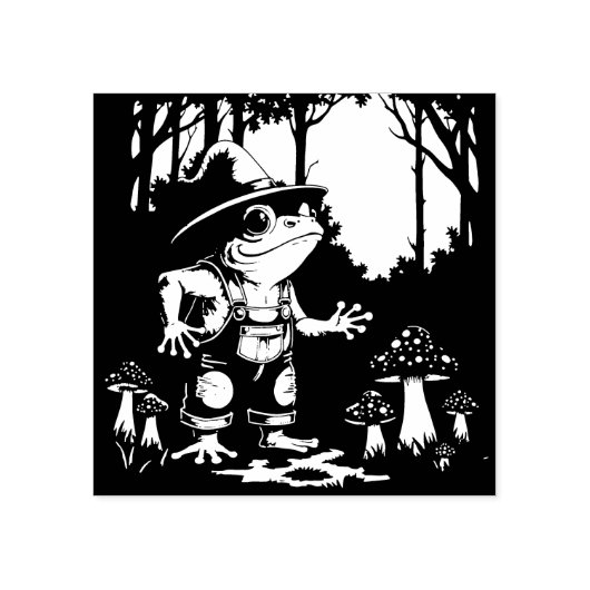A Familiar Toad Witch Foraging At Night ラバースタンプ (インプリント)