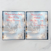 A Family Sleigh Ride Christmas Greeting Card カード (内部)