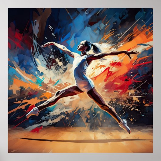 A female gymnastics athlete. ポスター (正面)