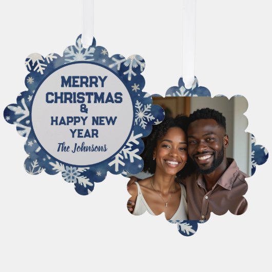 A Festive and Personalized Keepsake:Photo Ornament オーナメントカード (正面/裏面)