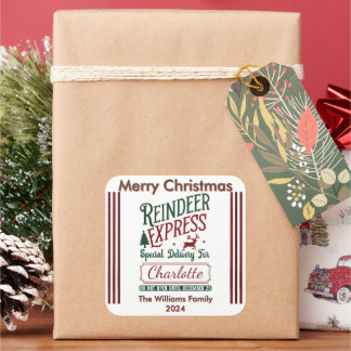 A festive delivery from the Reindeer Express team スクエアシール
