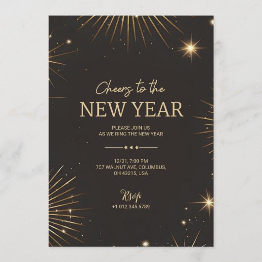 A festive new year's invitation card 招待状 (正面)