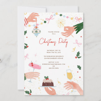 A Festive Shindig Christmas Holiday Party Invite 招待状