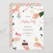 A Festive Shindig Christmas Holiday Party Invite 招待状 (正面/裏面)