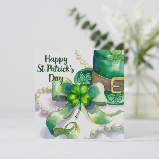 A festive St. Patrick’s Day design カード (スタンド正面)