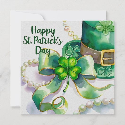 A festive St. Patrick’s Day design カード (正面)