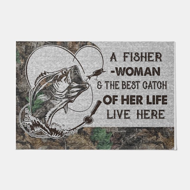 A Fisher Woman And The Best Catch Of Her Life ドアマット (正面)