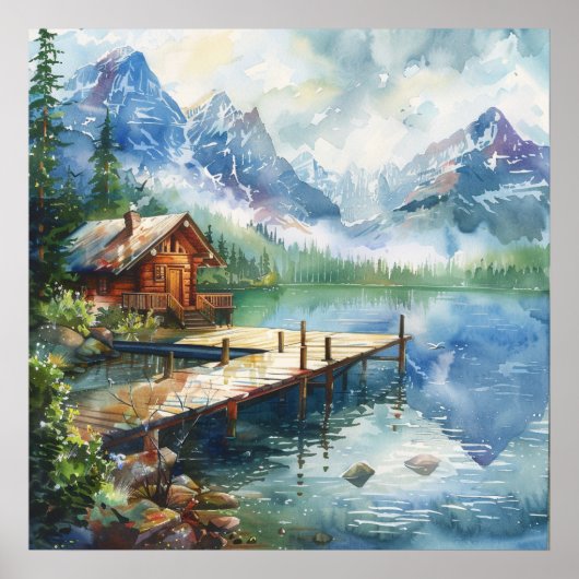A Fishing Hose On The Lake ポスター (正面)