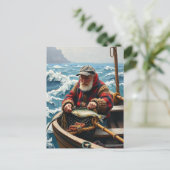 A Fishing on the Ocean Themed Keeping in Touch ポストカード (スタンド正面)