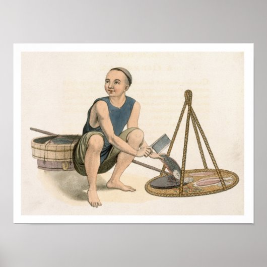 A Fishmonger, プレート39 from '中国のコスチューム ポスター (正面)