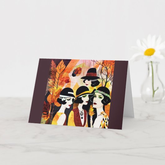 A Flappers Thanksgiving カード (小さな植物)