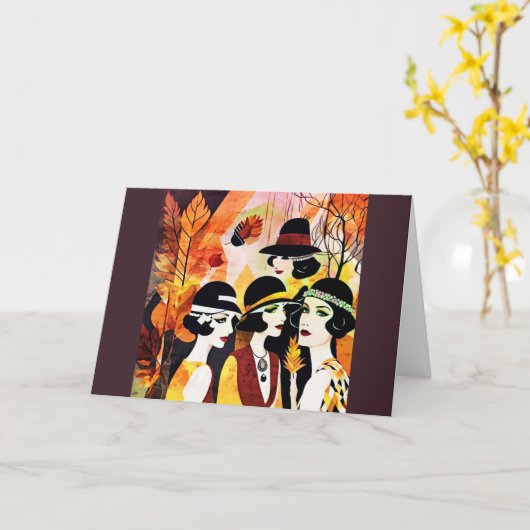 A Flappers Thanksgiving カード (黄色い花)