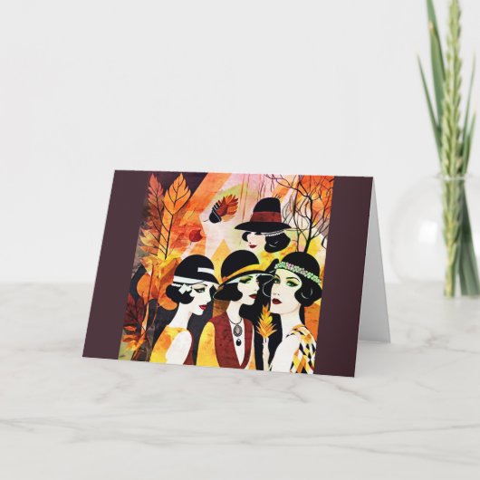 A Flappers Thanksgiving カード (正面)