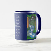 A Flock of Seven Swans-A-Swimming マグカップ (正面右)