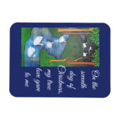 A Flock of Seven Swans-A-Swimming マグネット (横)