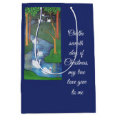 A Flock of Seven Swans-A-Swimming  ミディアムペーパーバッグ (正面)