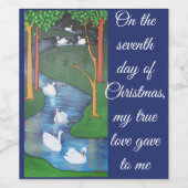 A Flock of Seven Swans-A-Swimming  ワインラベル (シングルラベル)