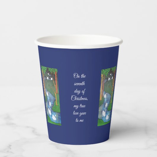 A Flock of Seven Swans-A-Swimming 紙コップ (裏面)