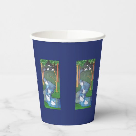 A Flock of Seven Swans-A-Swimming 紙コップ (左)