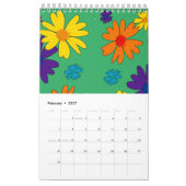 A floral bed of daisy flowers  カレンダー (2月 2027)