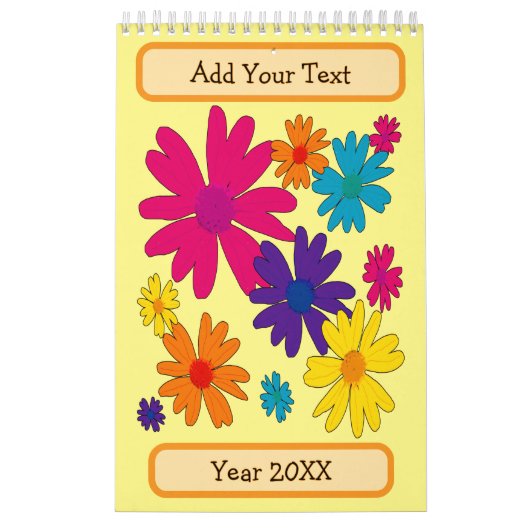 A floral bed of daisy flowers  カレンダー (カバー)