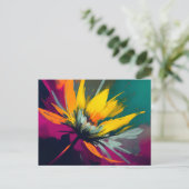 A Floral Odyssey – Expressive Bloom In Motion ポストカード (スタンド正面)