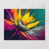 A Floral Odyssey – Expressive Bloom In Motion ポストカード (正面)