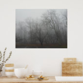 A foggy day on the Skyline Drive in Virginia ポスター (キッチン)