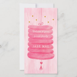 A Forever Family Lampion養子縁組カードピンク