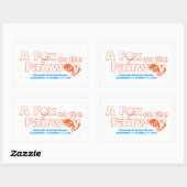 "A" Fox on the Fairway - Sticker 長方形シール (シート)