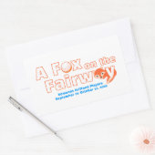 "A" Fox on the Fairway - Sticker 長方形シール (封筒)