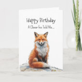 A Fox Personality Birthday Fun Animal カード (正面)
