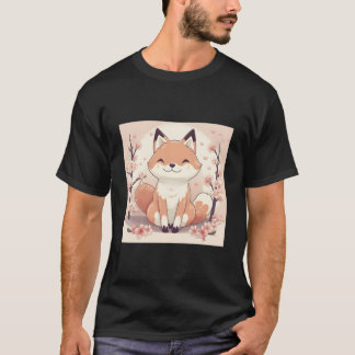 A Foxtastic Journey Through Cherry Blossom Fields  Tシャツ