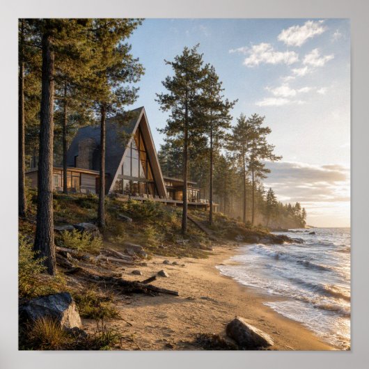 A-frame Cabin by Lakeside ポスター (正面)