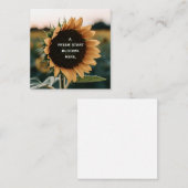 A Fresh Start：ひまわり感動的デザイン 紹介カード (正面/裏面)