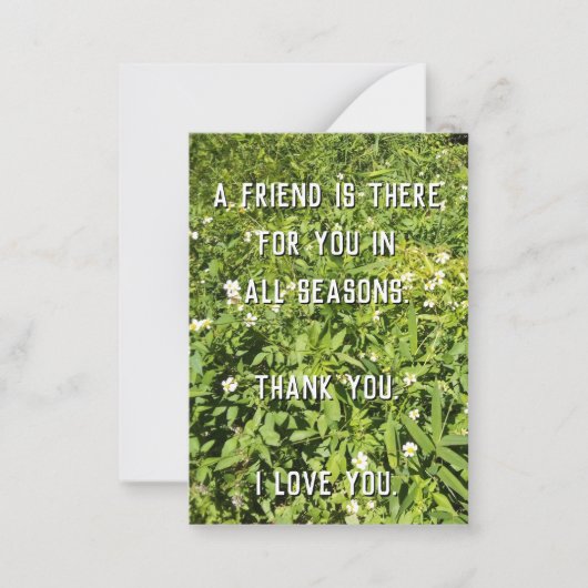 A Friend for All Seasonsフラットノートカード ノートカード (正面)