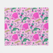 "A Friend for Everyone" Kitty Frog Friends フリースブランケット (正面(横))