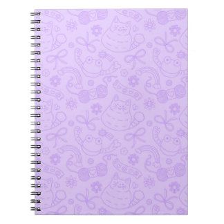 "A Friend for Everyone" Pattern Notebook Lavender ノートブック
