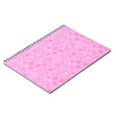 "A Friend for Everyone" Pattern Notebook Pink ノートブック (左側)