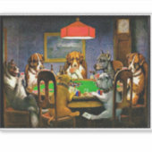 A Friend in Need, Dogs Playing Poker, シール (正面)