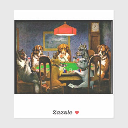 A Friend in Need, Dogs Playing Poker, シール (シート)