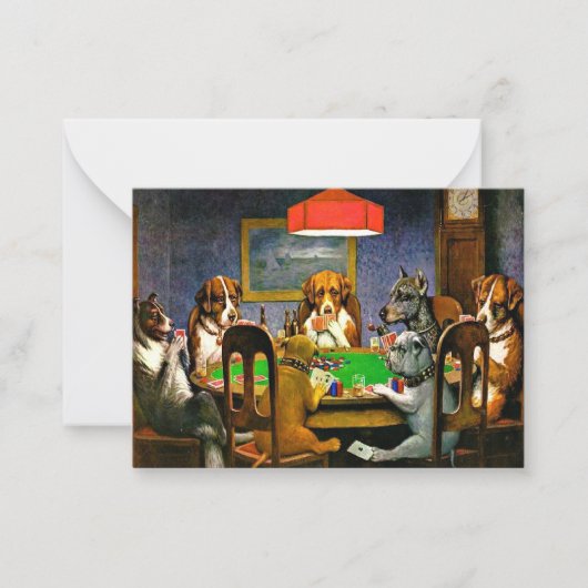 A Friend in Need, Dogs Playing Poker, ノートカード (正面)